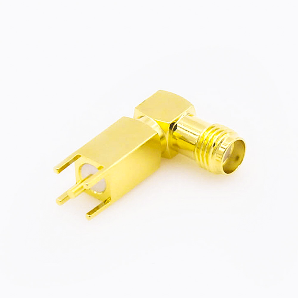 SMA公头弯式连接器PCB安装插孔