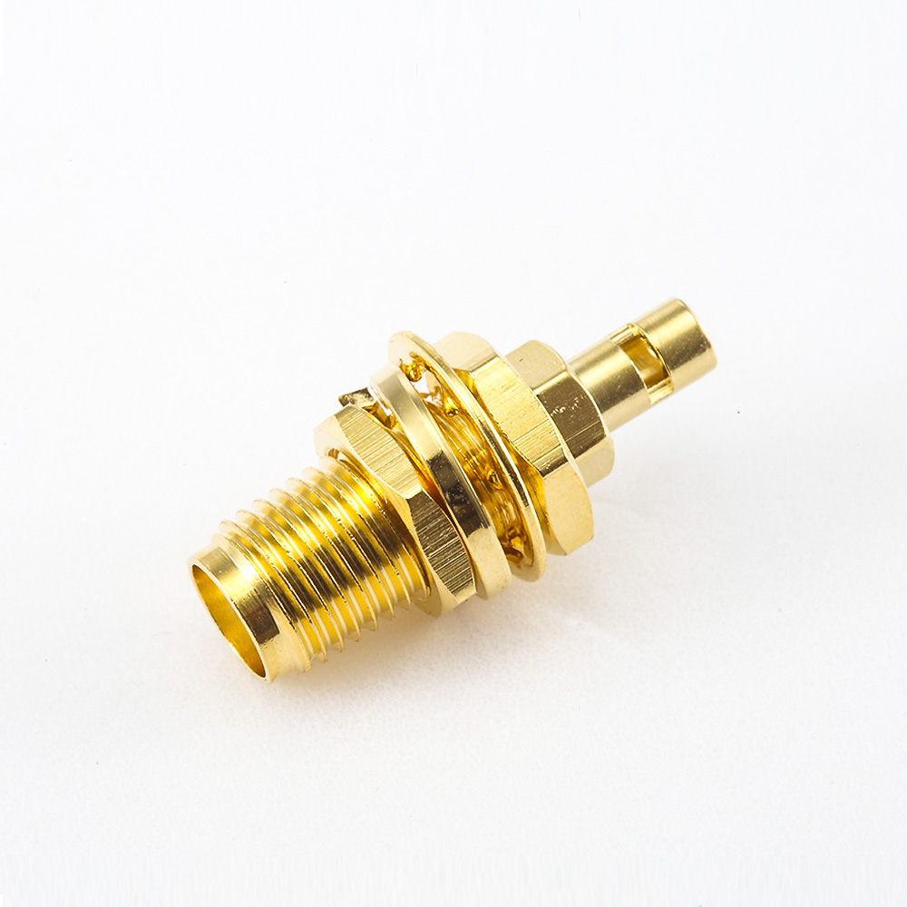 RG178 / 1.37mm / 1.45mm SMA连接器接线母头直式面板安装前锁穿墙开天窗焊接式
