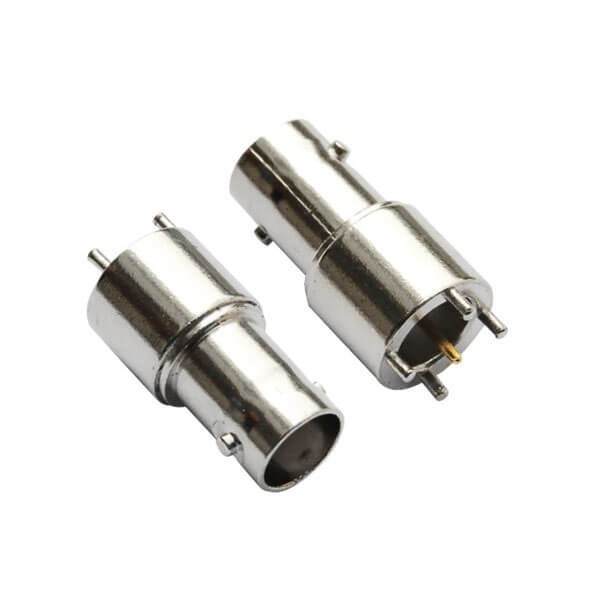 bnc 连接器 射频同轴直式母头锌合金 PCB电路板 bnc 连接器 射频同轴直式母头锌合金 PCB电路板