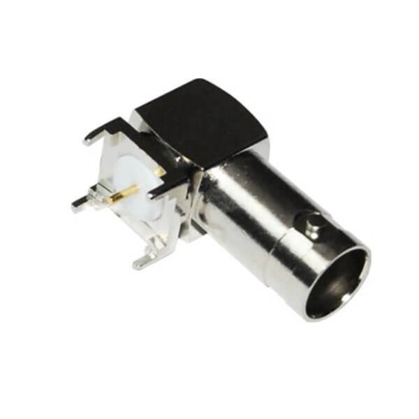 高频同轴连接器BNC 弯式方形5引脚 母头 PCB板端 高频同轴连接器BNC 弯式方形5引脚 母头 PCB板端