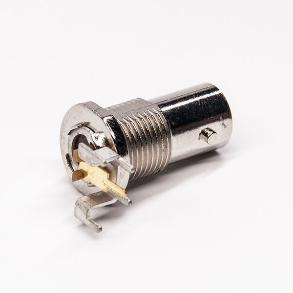 弯式射频同轴 穿墙锌合金 BNC连接器PCB板端 弯式射频同轴 穿墙锌合金 BNC连接器PCB板端