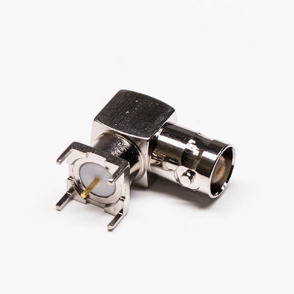 bnc 连接器 90度母头插孔接PCB板接头 bnc 连接器 90度母头插孔接PCB板接头