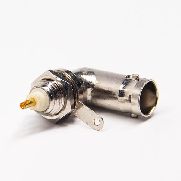 bnc90度弯头连接器母头穿墙面板安装焊接接线 bnc90度弯头连接器母头穿墙面板安装焊接接线
