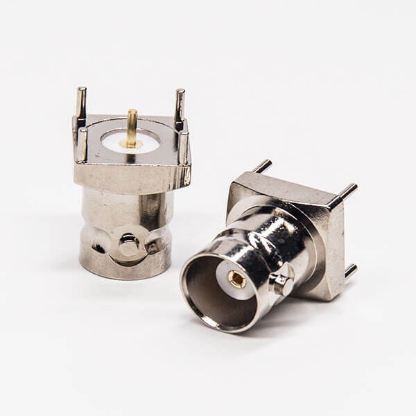 bnc连接器插板弯式180度母头接PCB板 bnc连接器插板弯式180度母头接PCB板
