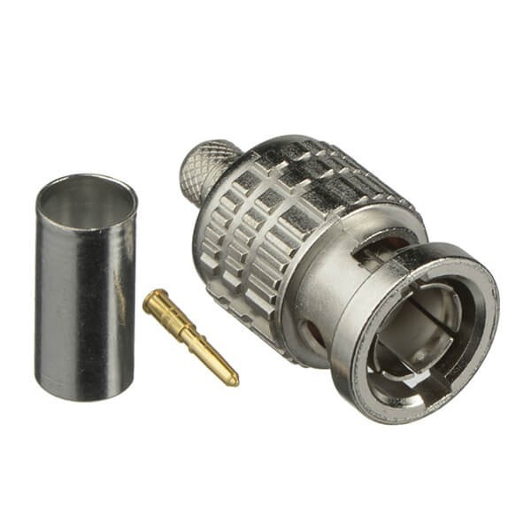 bnc同轴电缆连接器公头压接RG58RG59RG174 bnc同轴电缆连接器公头压接RG58RG59RG174