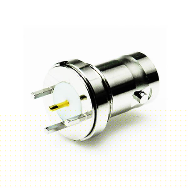 BNC母头插板直式连接器75Ohm镀镍接PCB板 BNC母头插板直式连接器75Ohm镀镍接PCB板