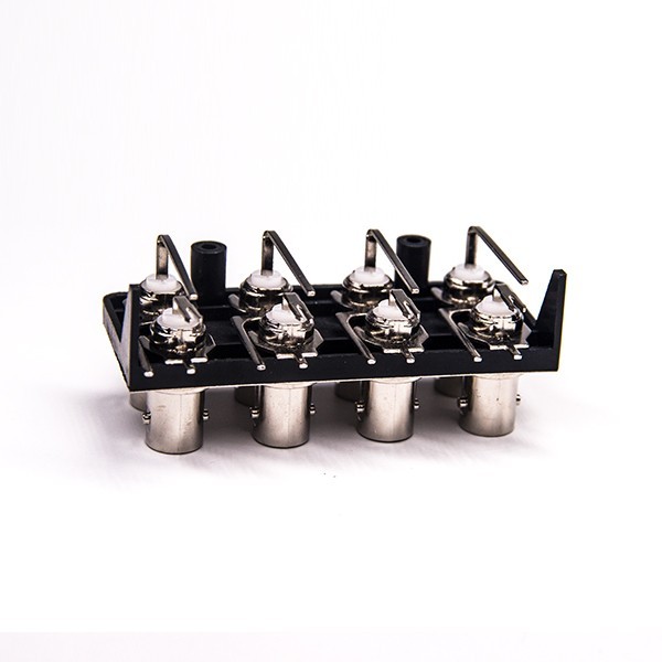 BNC母头弯式90度穿孔安装接PCB板连接器 BNC母头弯式90度穿孔安装接PCB板连接器