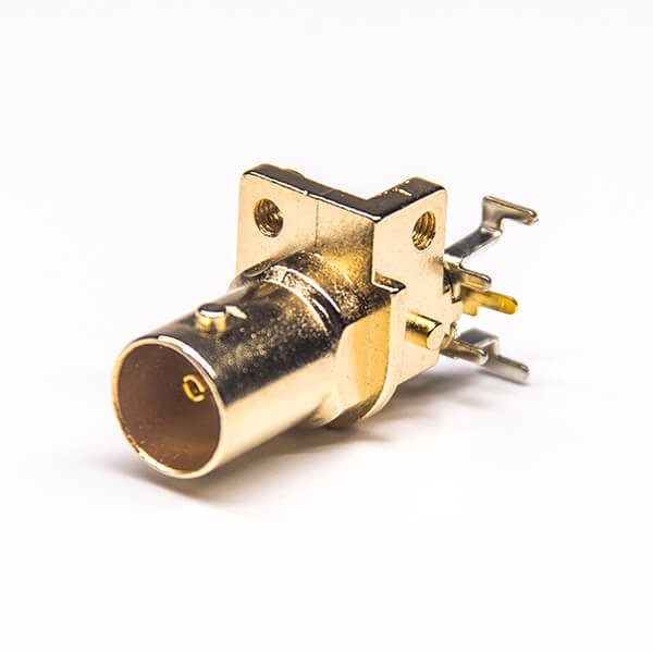 PCB的BNC接口母头弯式插板式镀金75Ohm PCB的BNC接口母头弯式插板式镀金75Ohm