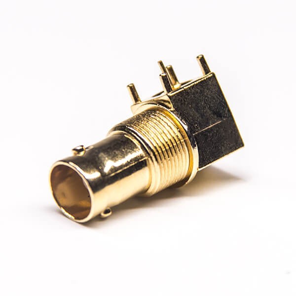 BNC摄像头连接器母头90度插板接PCB板 BNC摄像头连接器母头90度插板接PCB板