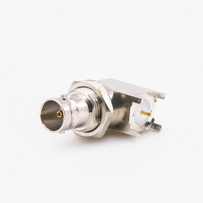75ΩBNC连接器母头直式前锁穿墙PCB安装插孔 75ΩBNC连接器母头直式前锁穿墙PCB安装插孔