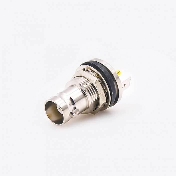 防水BNC连接器母头直式面板安装前锁穿墙焊接接线 防水BNC连接器母头直式面板安装前锁穿墙焊接接线