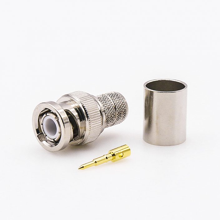 用于LMR400的BNC连接器压接公头直式接线安装压接 用于LMR400的BNC连接器压接公头直式接线安装压接