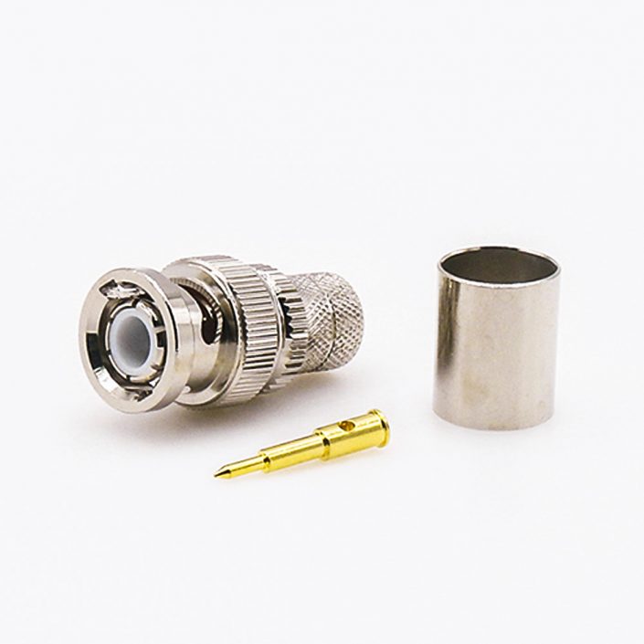 BNC连接器RG214公头直式压接 BNC连接器RG214公头直式压接