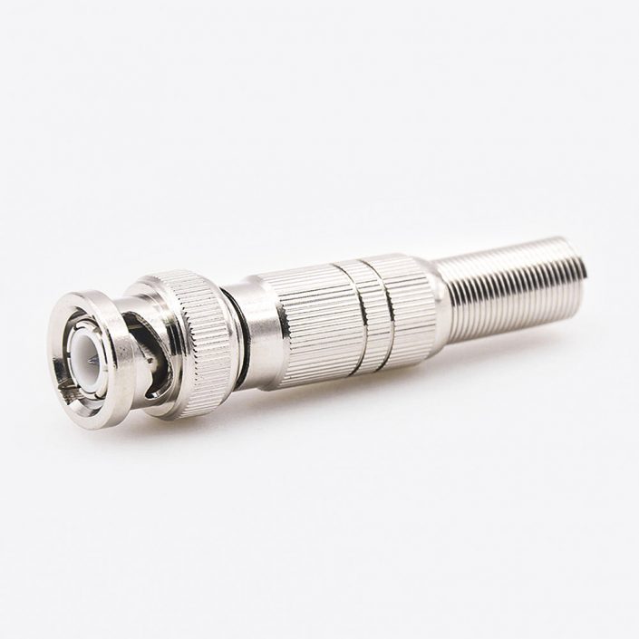 BNC连接器公头直型接线焊接带弹簧 BNC连接器公头直型接线焊接带弹簧