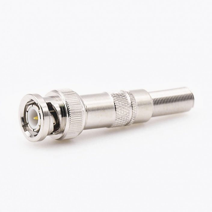 BNC连接器公头直式接线焊接带弹簧用于SYV-50-4 BNC连接器公头直式接线焊接带弹簧用于SYV-50-4