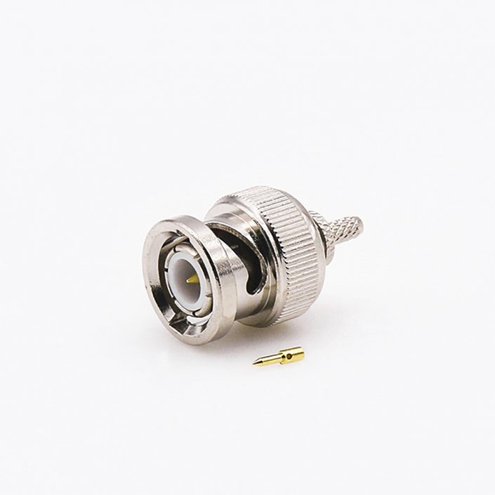 RG316BNC公头直式连接器压接接线 RG316BNC公头直式连接器压接接线