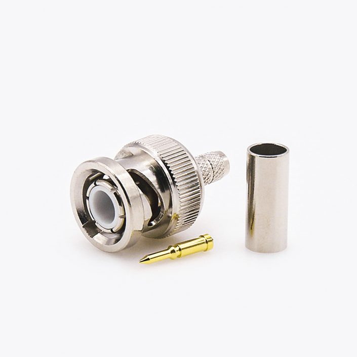 RG58/RG142公头压接直式的BNC连接器 RG58/RG142公头压接直式的BNC连接器