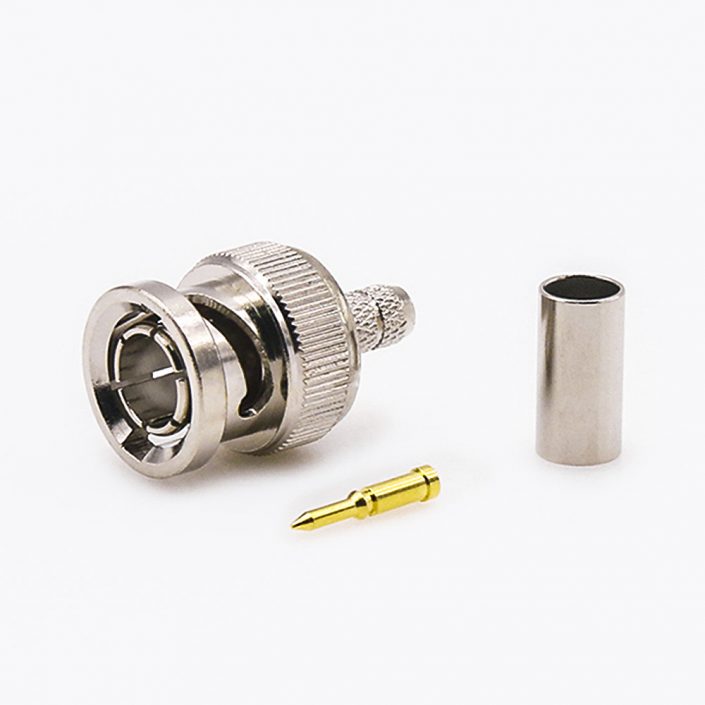 RG58BNC连接器RG58/RG142的公头直式接线压接 RG58BNC连接器RG58/RG142的公头直式接线压接