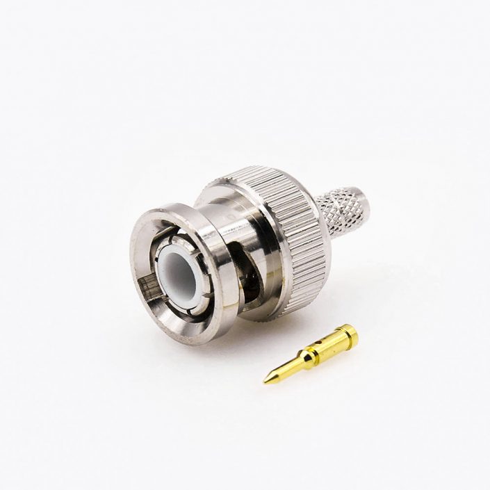 适用于RG58/RG142公头的75ΩBNC连接器压接 适用于RG58/RG142公头的75ΩBNC连接器压接