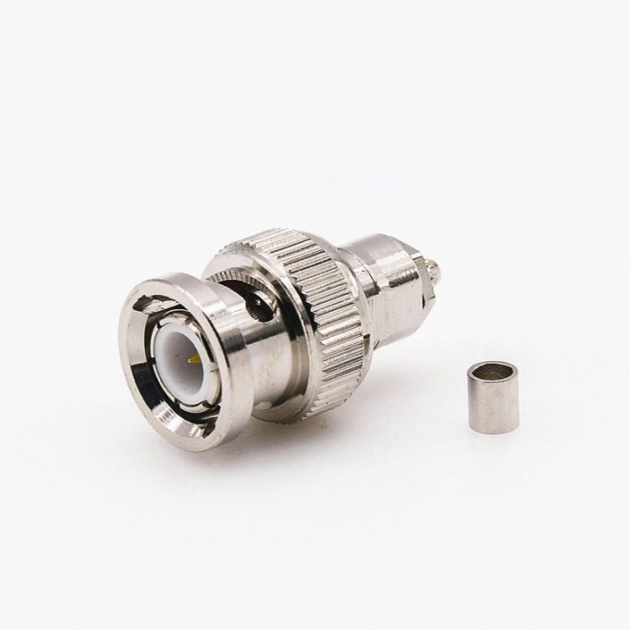 BNC连接器RG174/RG316的公头直式接线压接 BNC连接器RG174/RG316的公头直式接线压接
