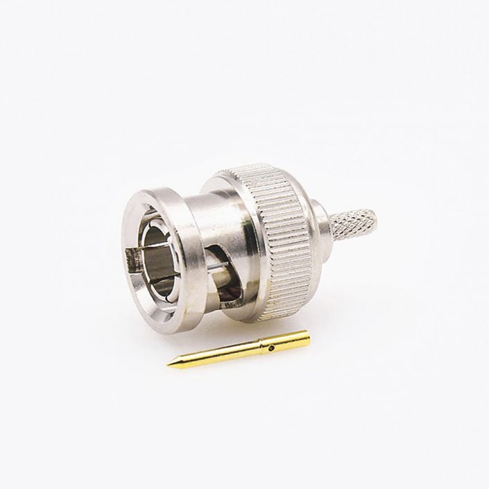 接线连接器BNC公头75Ω直线压接用于RG174/RG316 接线连接器BNC公头75Ω直线压接用于RG174/RG316