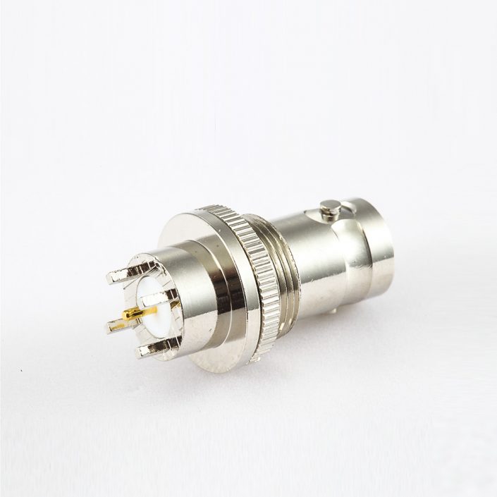 BNC连接器用于PCB安装母头直式前锁穿墙插孔75Ω BNC连接器用于PCB安装母头直式前锁穿墙插孔75Ω