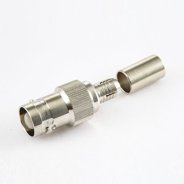 BNC连接器用于RG59接线75Ω母头直式压接 BNC连接器用于RG59接线75Ω母头直式压接