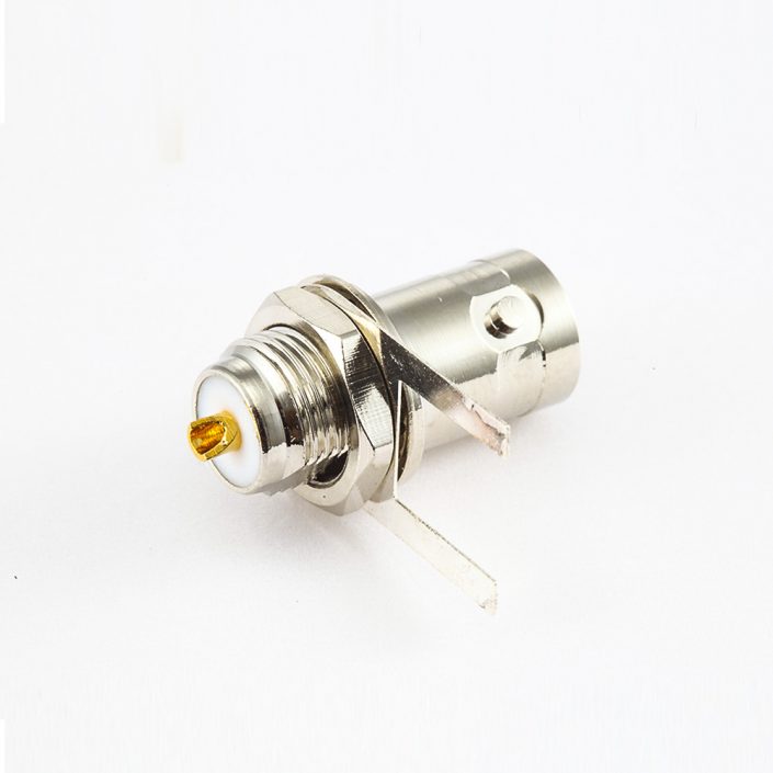 接线BNC连接器焊接母180度面板安装后锁穿墙50ohm 接线BNC连接器焊接母180度面板安装后锁穿墙50ohm