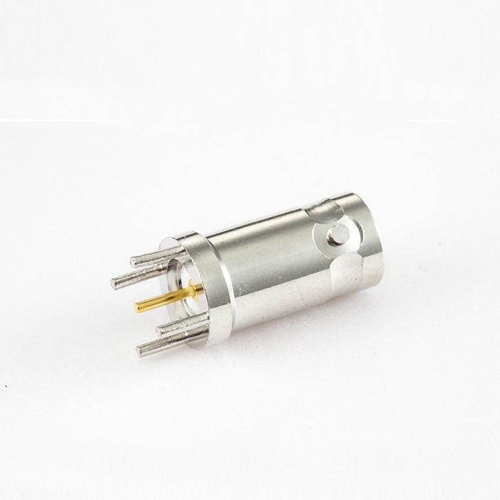 BNC连接器PCB安装50ohm直插母头 BNC连接器PCB安装50ohm直插母头