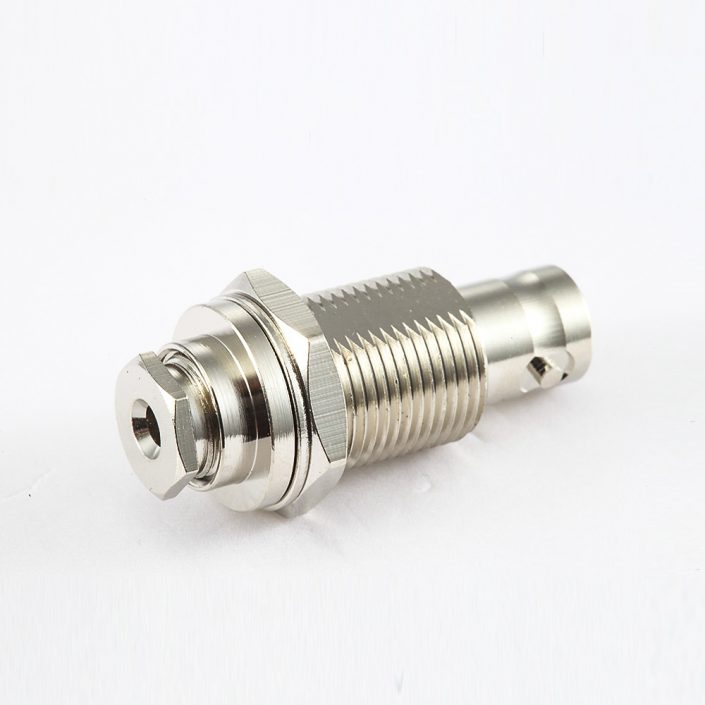 面板安装前锁穿墙BNC连接器用于RG174/RG316母180度螺母锁紧50ohm 面板安装前锁穿墙BNC连接器用于RG174/RG316母180度螺母锁紧50ohm