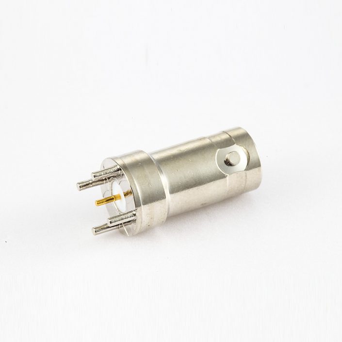 焊接型母头BNC连接器用于PCB安装直插孔50ohm 焊接型母头BNC连接器用于PCB安装直插孔50ohm