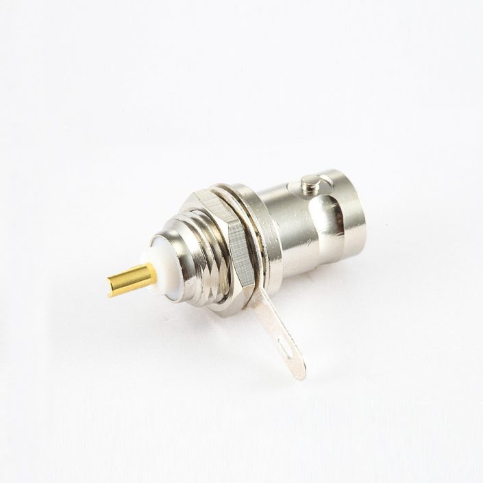 接线后锁穿墙BNC连接器直式母头50ohm接地 接线后锁穿墙BNC连接器直式母头50ohm接地