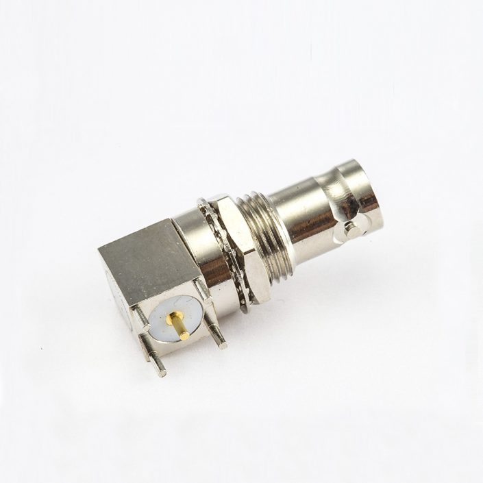 面板安装BNC连接器前锁穿墙母头弯式PCB插孔50ohm 面板安装BNC连接器前锁穿墙母头弯式PCB插孔50ohm