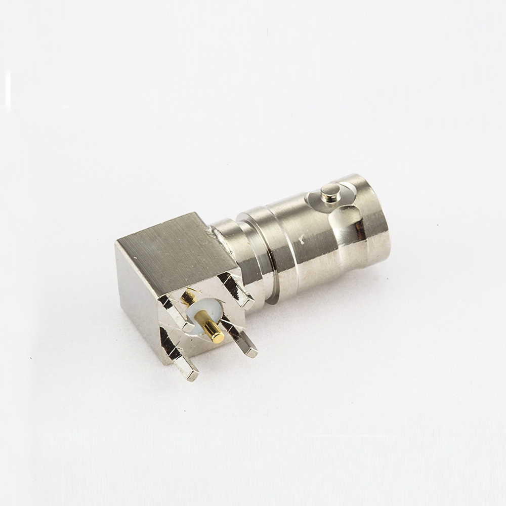 母头BNC连接器PCB安装弯式插孔50ohm