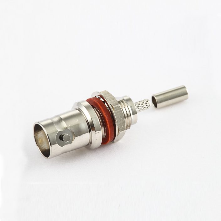 防水RG174/RG316BNC连接器母头直式面板安装后锁穿墙 防水RG174/RG316BNC连接器母头直式面板安装后锁穿墙