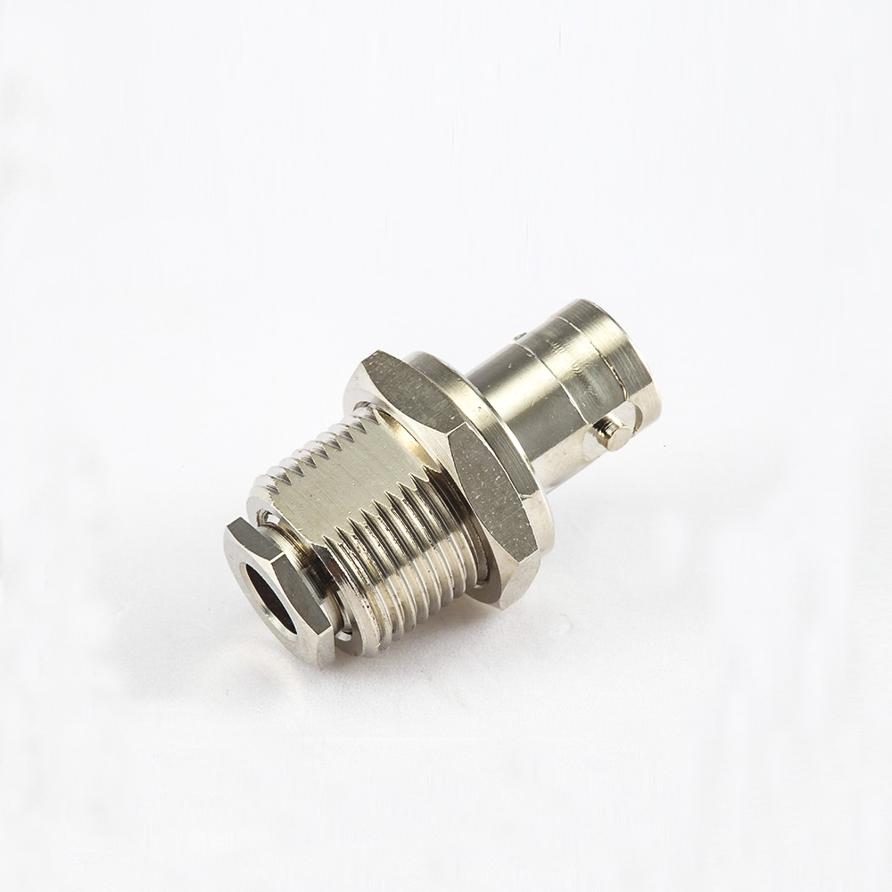 BNCSYV50-5接线螺母锁紧后锁穿墙直型50ohm母头