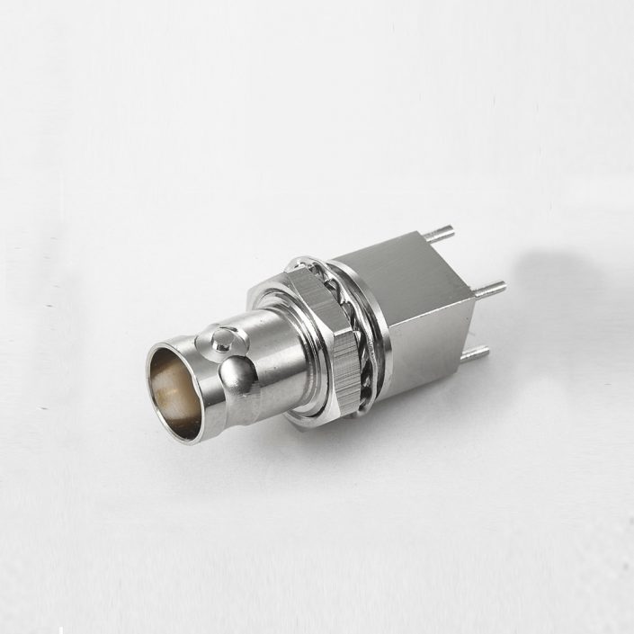 BNC50Ω连接器母头直式式PCB安装插孔前锁穿墙 BNC50Ω连接器母头直式式PCB安装插孔前锁穿墙