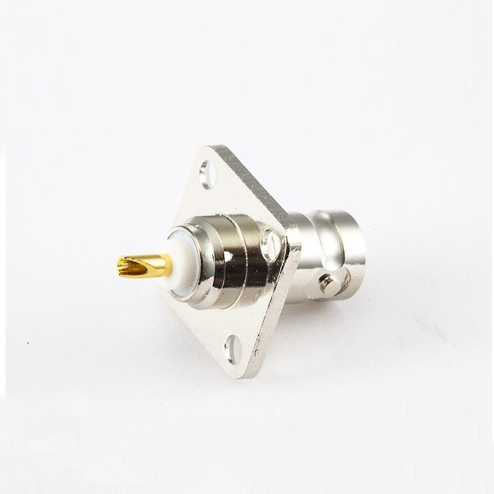 BNC连接器用于SYV50-2接线公头180度面板带4孔法兰焊杯 BNC连接器用于SYV50-2接线公头180度面板带4孔法兰焊杯