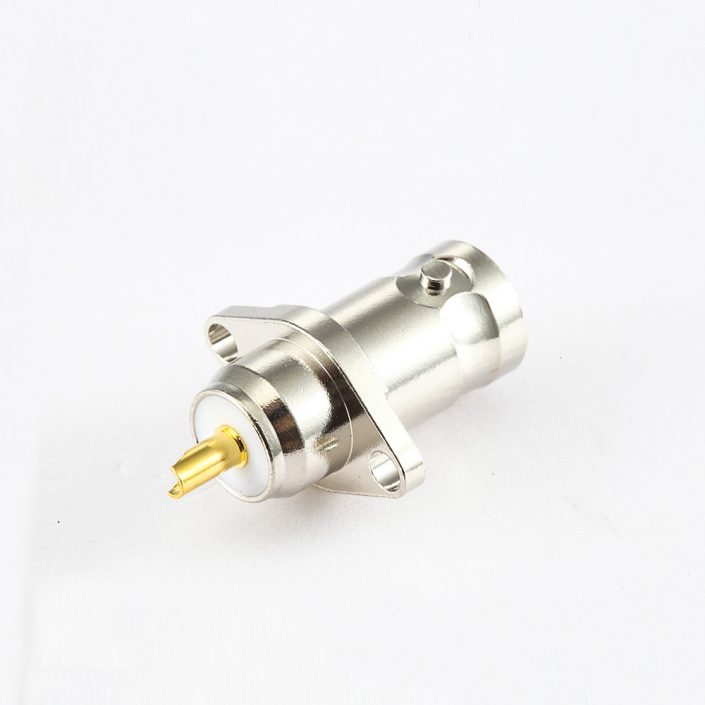BNC连接器用于SYV50-2接线公头180度带2孔法兰焊接50ohm BNC连接器用于SYV50-2接线公头180度带2孔法兰焊接50ohm