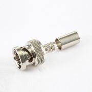RG6BNC压接连接器用于RG6/SYV75-5的75Ω公头直式接线压接