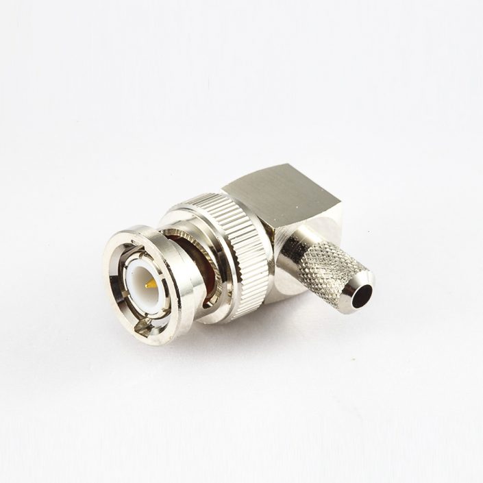 用于RG174/RG316的BNC连接器公头弯式接线压接