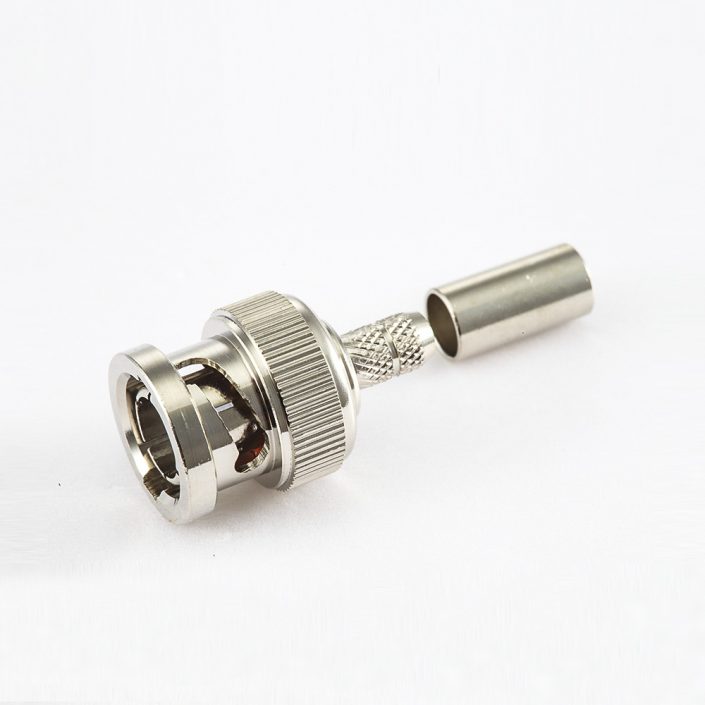 BNC连接器压接用于SYV75-3接线公头180度