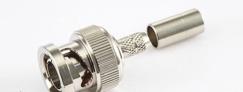 BNC连接器压接用于SYV75-3接线公头180度