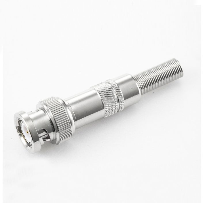 带有弹簧BNC连接器SYV75-3的公头直式焊接接线