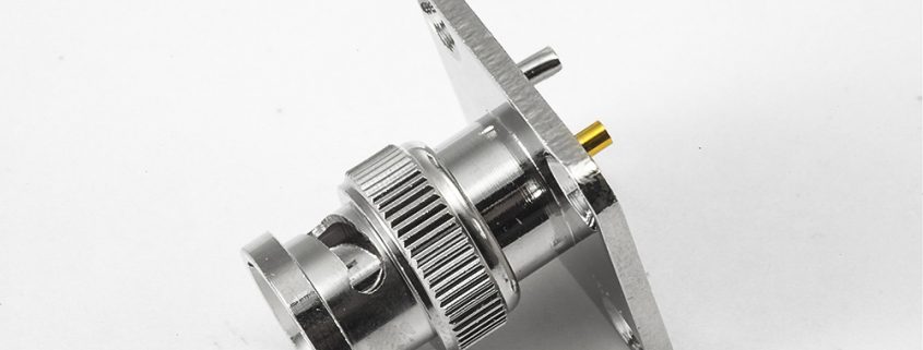 接线BNC连接器公头直式后锁穿墙焊接型