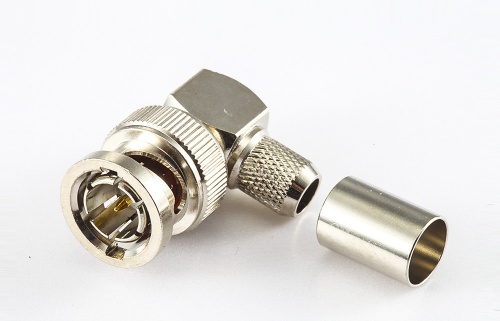 BNC连接器公头弯式75Ω接线压接13线缆