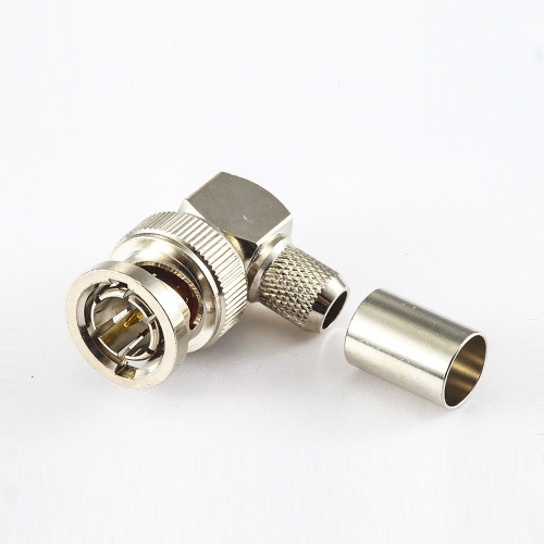 BNC连接器公头弯式75Ω接线压接13线缆