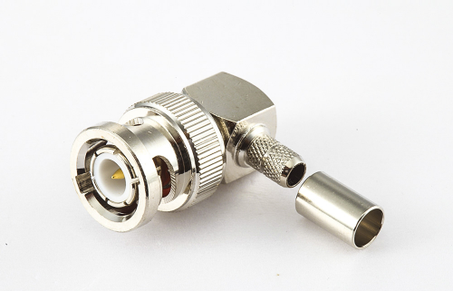 用于RG58/RG142的BNC连接器公头弯式接线压接