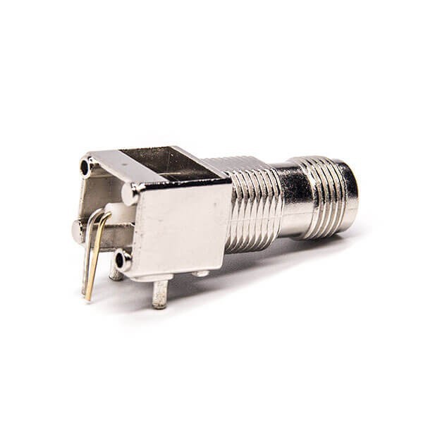 tnc射频连接器弯式母头穿孔式接PCB板 tnc射频连接器弯式母头穿孔式接PCB板