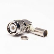 tnc公头连接器弯式90度压接式接LMR240